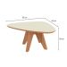 Mesa de Centro Orgânica Mille Freijó e Off White 30 cm