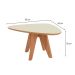 Mesa de Centro Orgânica Mille Freijó e Off White 35 cm
