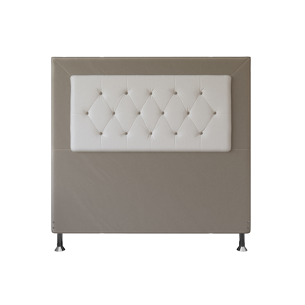 Cabeceira Casal 1,40m Havana Suede Bege Dal Poz Estofados