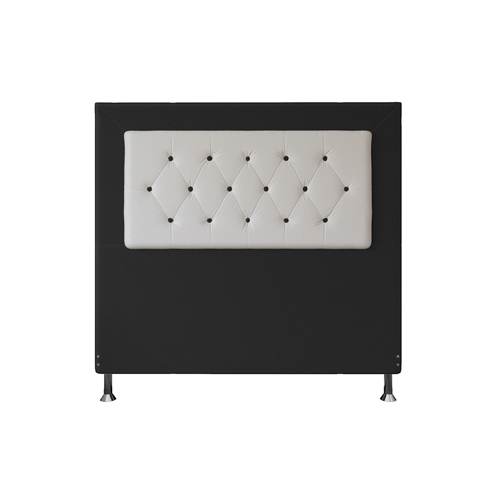 Cabeceira Casal 1,40m Havana Suede Preto Dal Poz Estofados