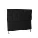 Cabeceira Casal 1,40m Lisboa Suede Preto Dal Poz Estofados