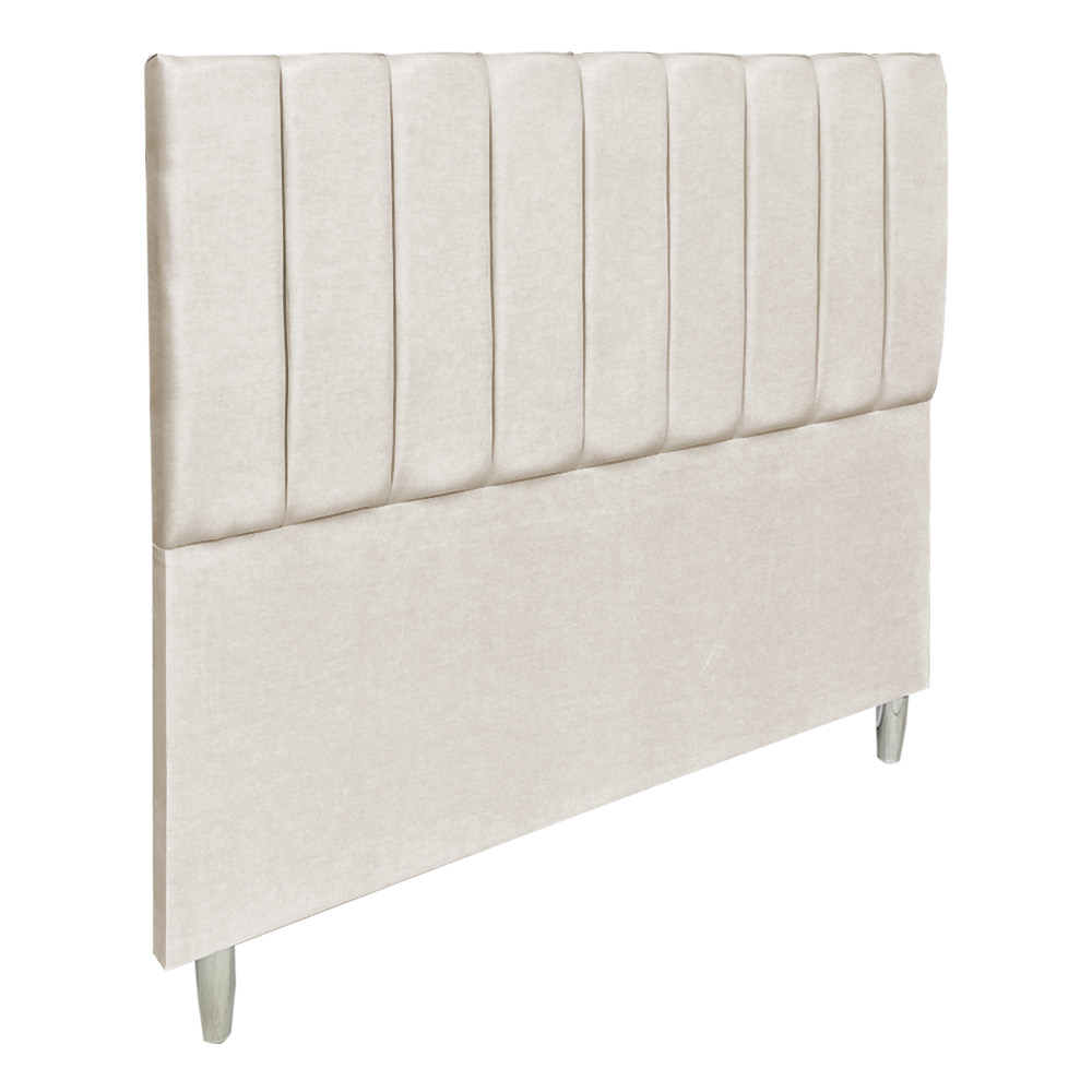 Cabeceira Casal 1,40m Londres Suede Bege Dal Poz Estofados