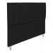Cabeceira Casal 1,40m Londres Suede Preto Dal Poz Estofados