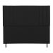 Cabeceira Casal 1,40m Viena Suede Preto Dal Poz Estofados