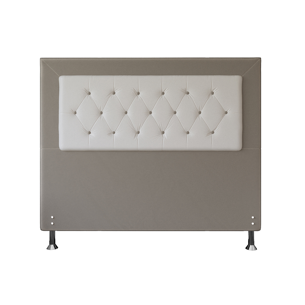 Cabeceira Casal 1,60m Havana Suede Bege Dal Poz Estofados