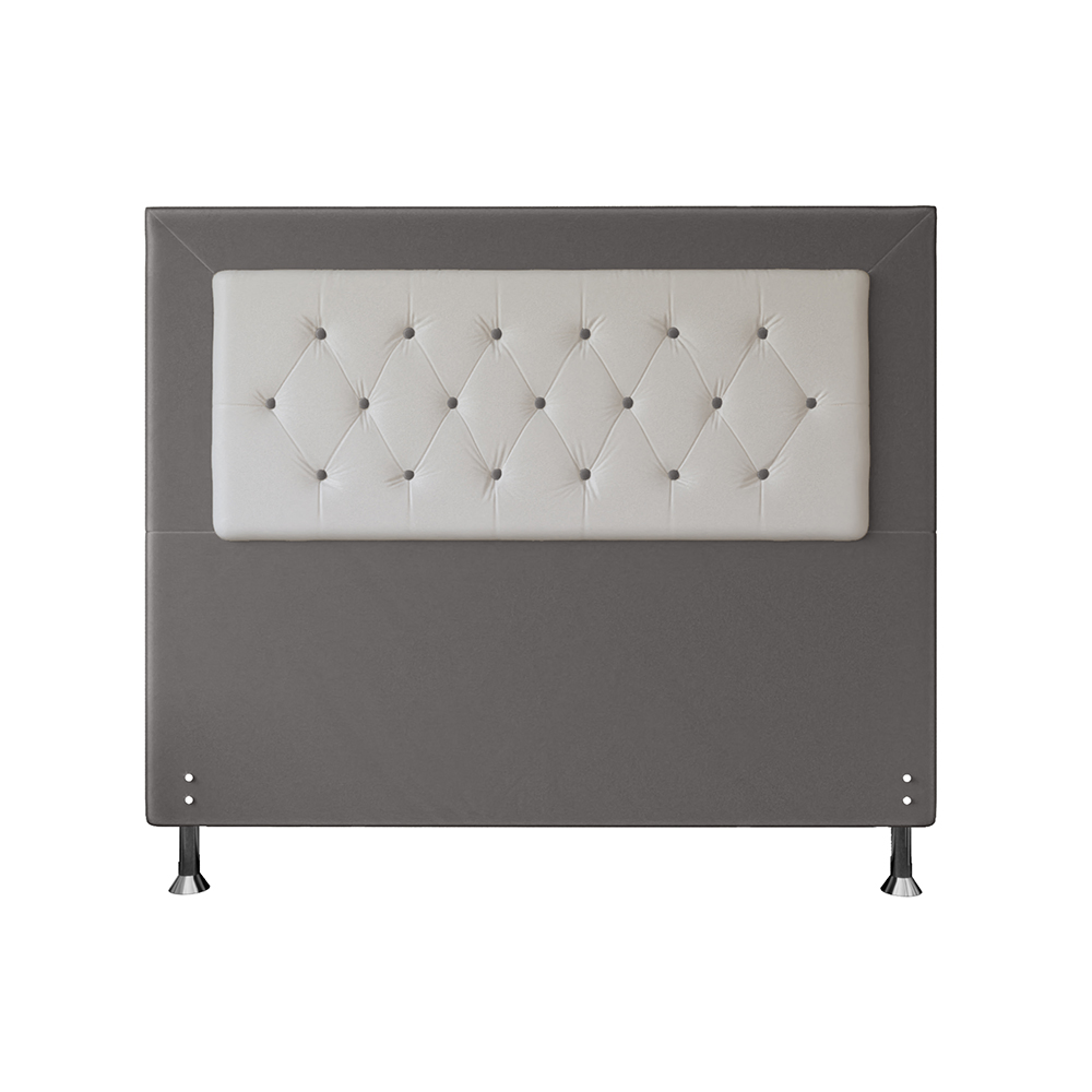 Cabeceira Casal 1,60m Havana Suede Cinza Dal Poz Estofados