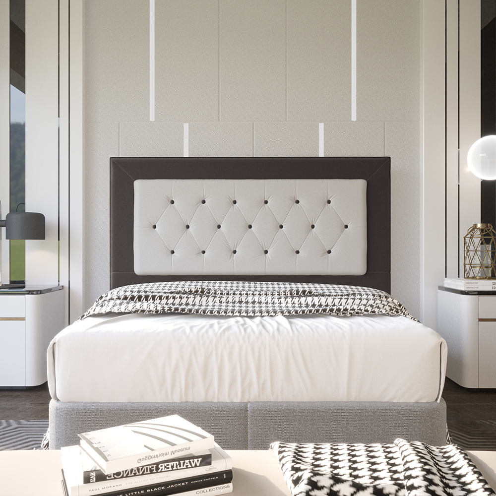 Cabeceira Casal 1,60m Havana Suede Marrom Dal Poz Estofados