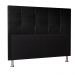 Cabeceira Casal 1,60m Roma Suede Preto Dal Poz Estofados