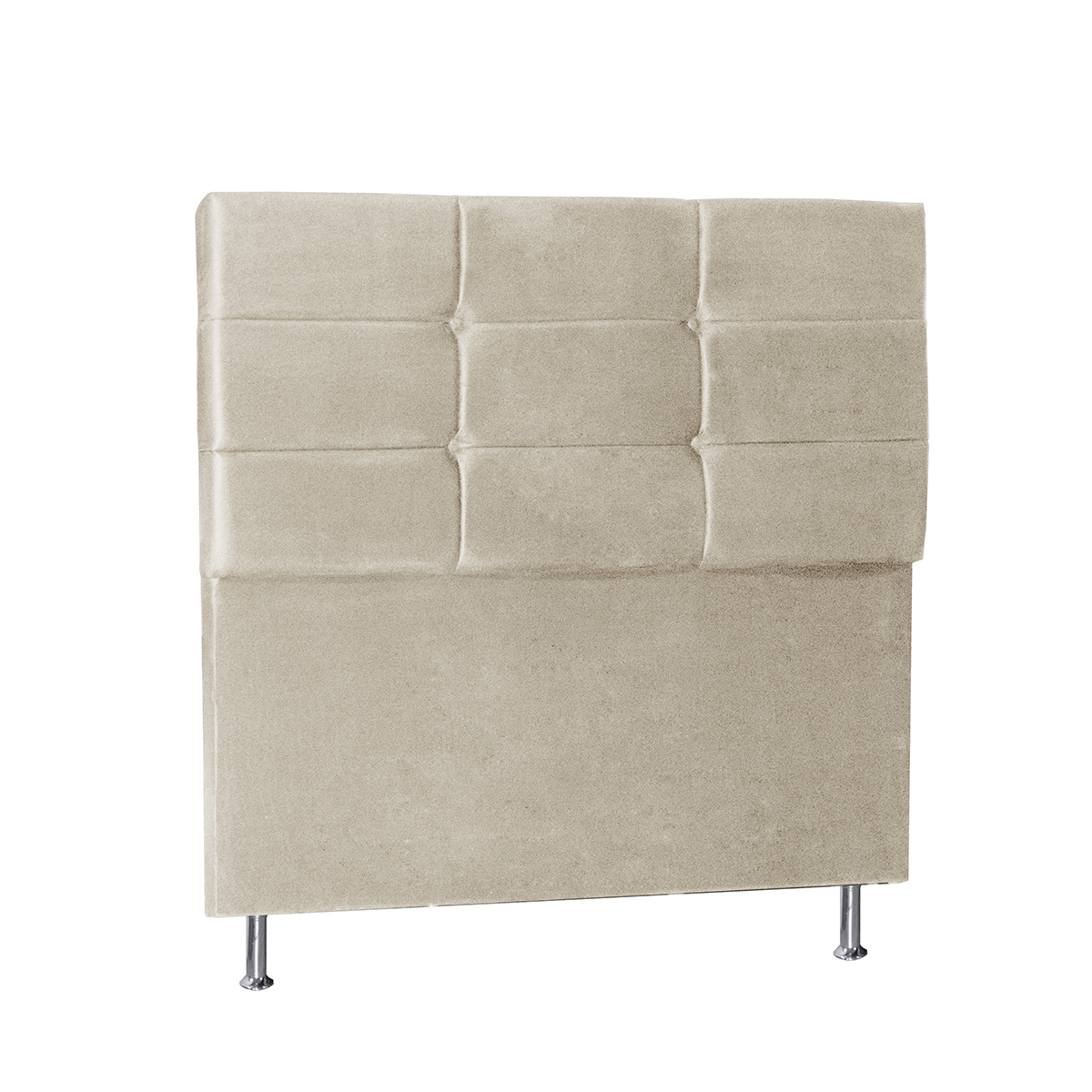Cabeceira Casal 1,60m Toquio Suede Bege Dal Poz Estofados