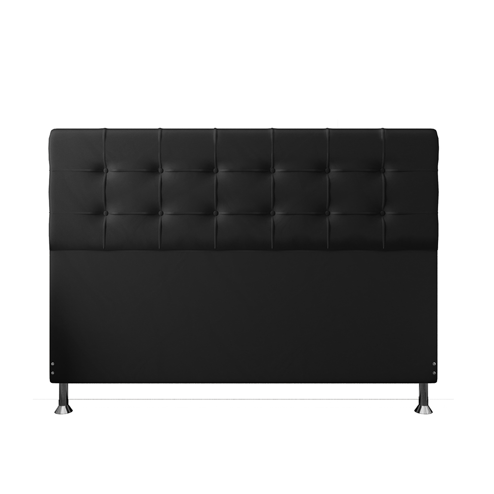 Cabeceira Casal 1,95m Atenas Suede Preto Dal Poz Estofados