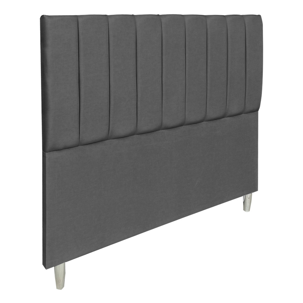 Cabeceira Casal 1,95m Londres Suede Cinza Dal Poz Estofados