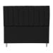 Cabeceira Casal 1,95m Londres Suede Preto Dal Poz Estofados