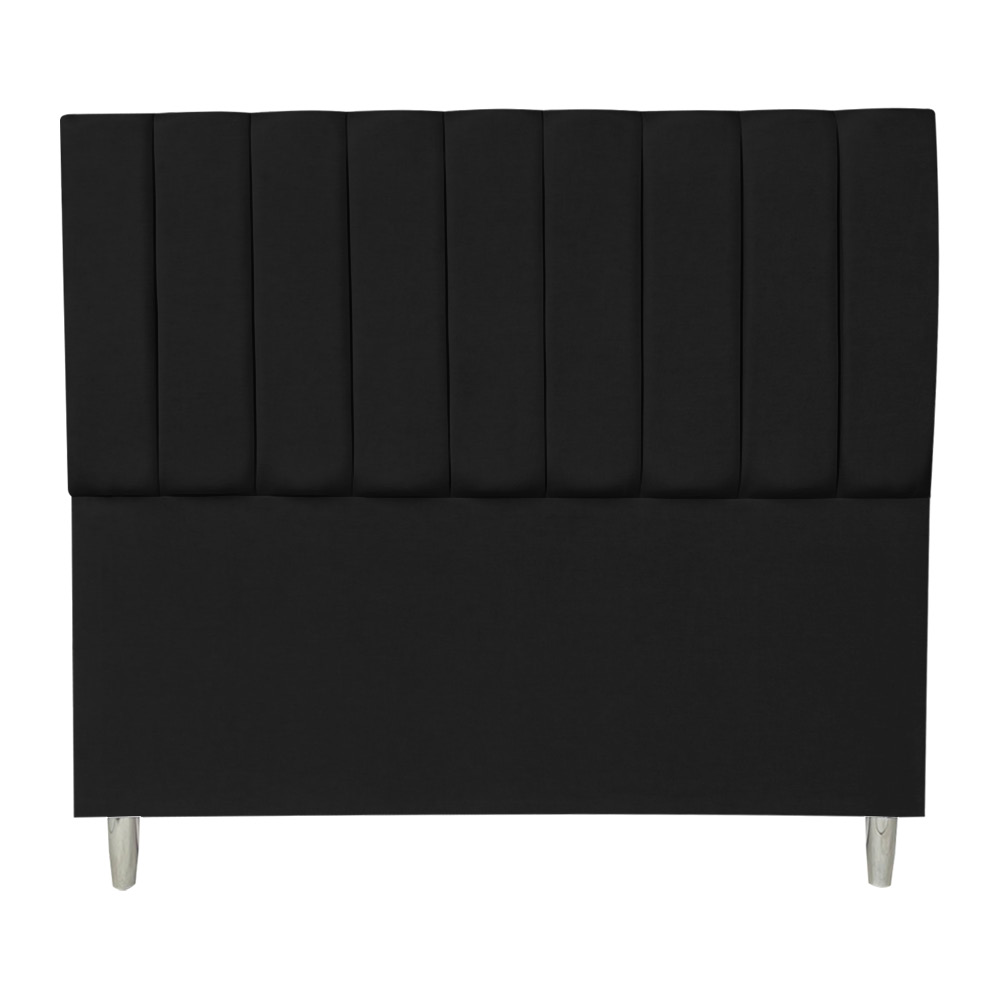 Cabeceira Casal 1,95m Londres Suede Preto Dal Poz Estofados