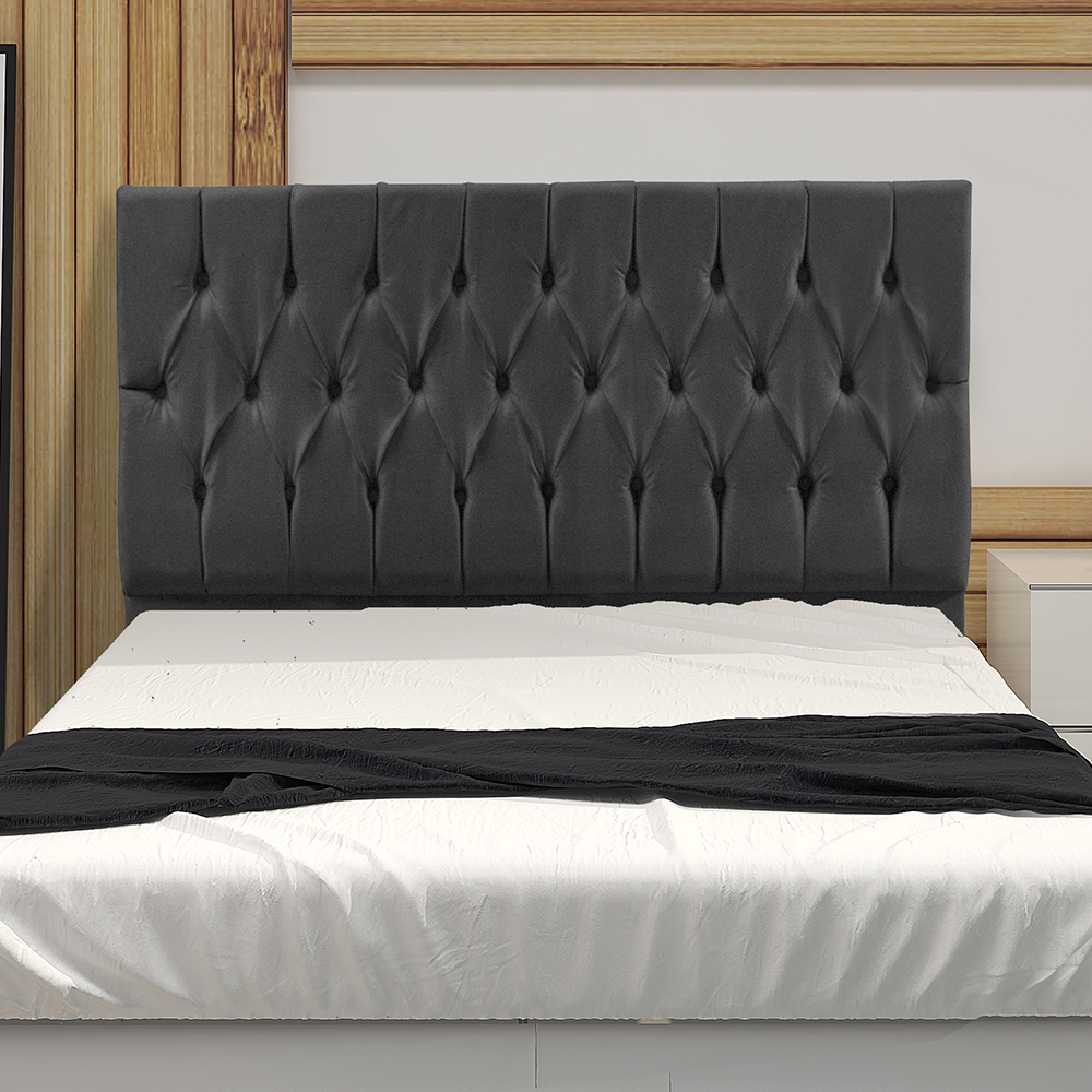 Cabeceira Casal 1,95m Madrid Suede Cinza Dal Poz Estofados