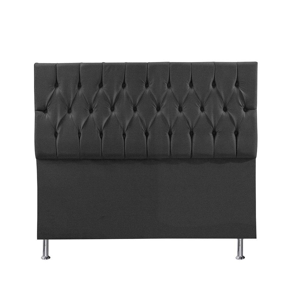 Cabeceira Casal 1,95m Madrid Suede Cinza Dal Poz Estofados