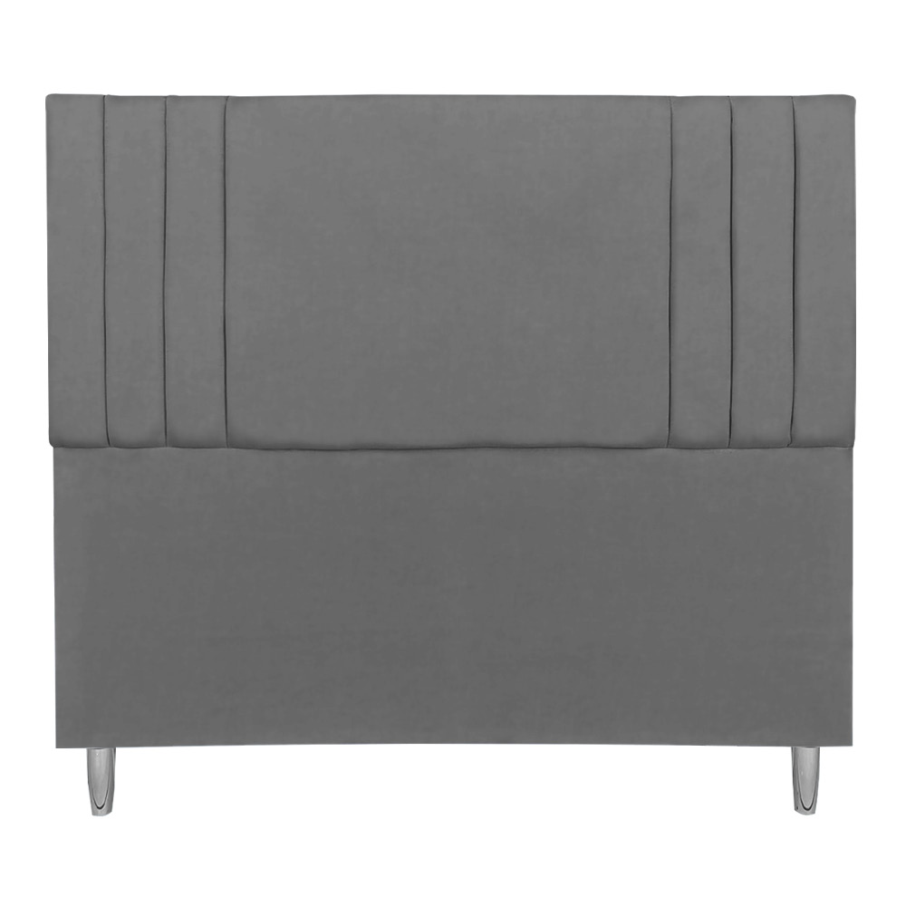 Cabeceira Casal 1,95m Viena Suede Cinza Dal Poz Estofados