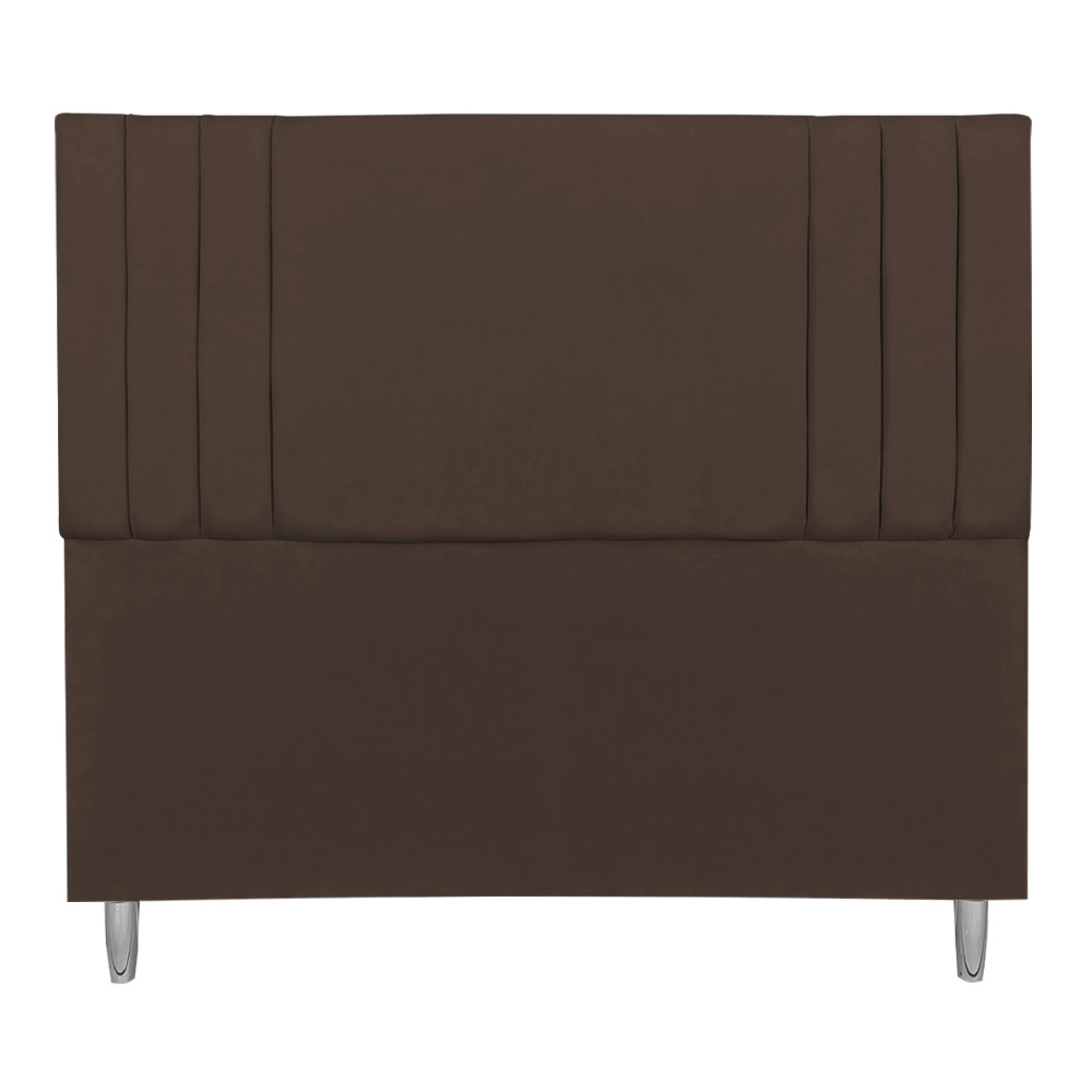 Cabeceira Casal 1,95m Viena Suede Marrom Dal Poz Estofados
