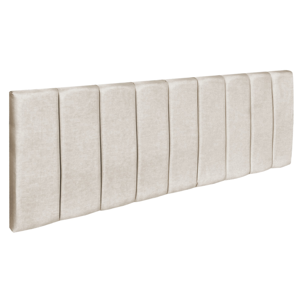 Cabeceira Painel Casal 1,40m Londres Suede Bege Dal Poz Estofados