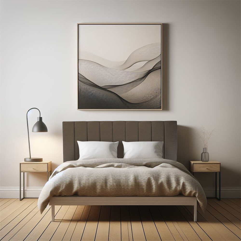 Cabeceira Painel Casal King 1,95m Londres Linho Marrom Dal Poz Estofados