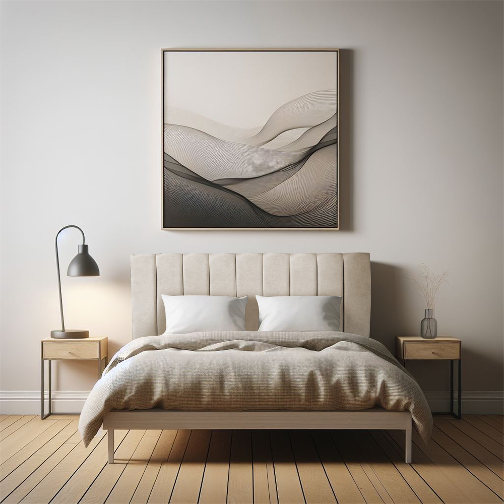 Cabeceira Painel Casal King 1,95m Londres Suede Bege Dal Poz Estofados