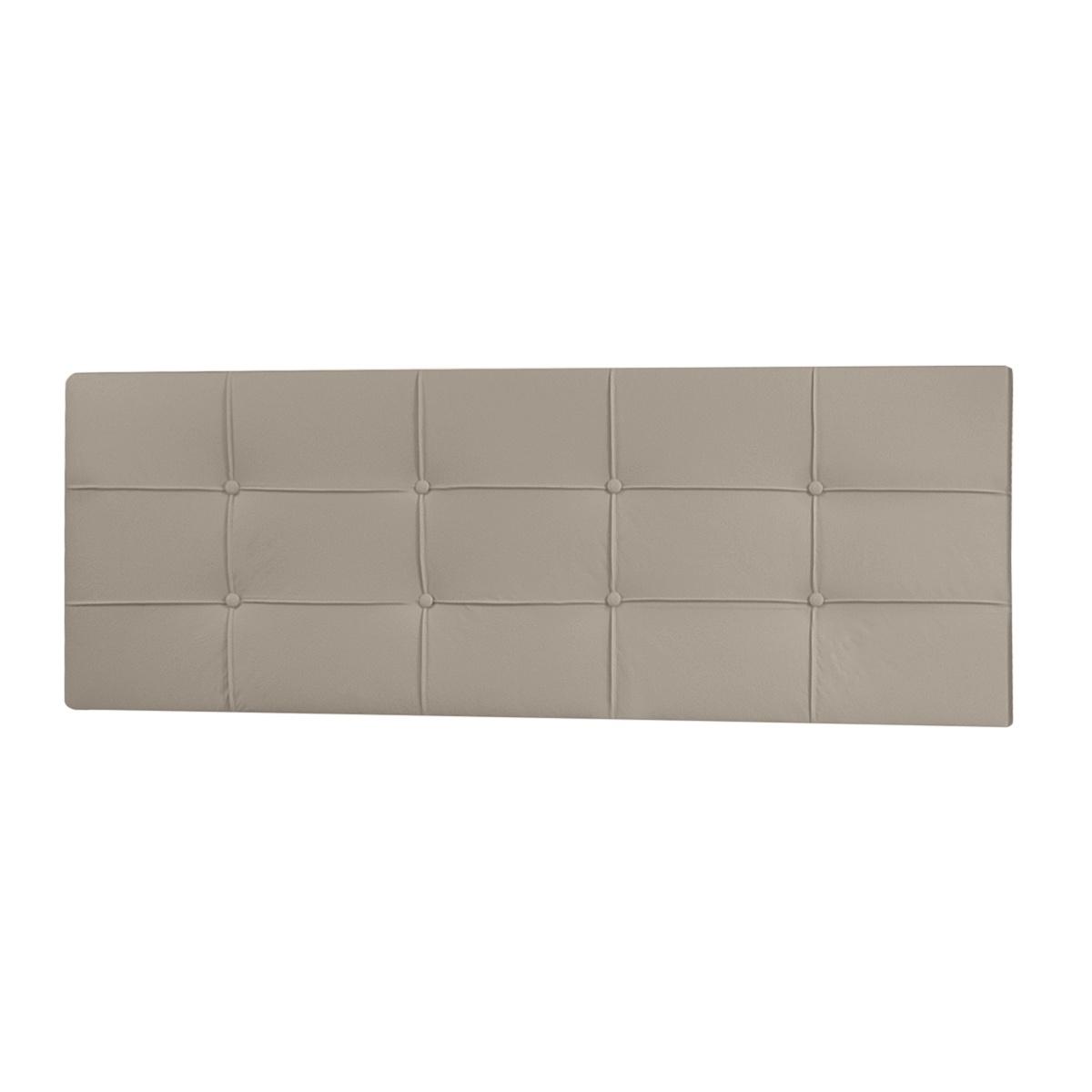 Cabeceira Painel Casal King 1,95m Roma Material Sintético Bege Dal Poz Estofados