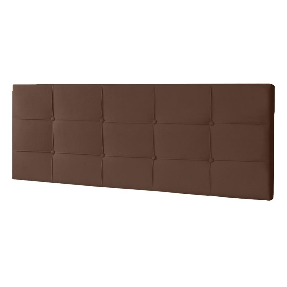 Cabeceira Painel Casal King 1,95m Roma Suede Marrom Dal Poz Estofados