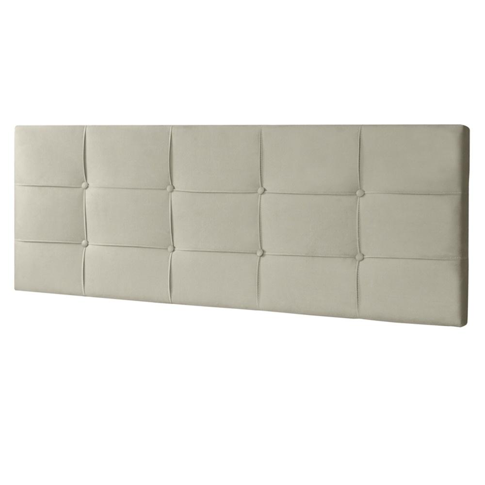Cabeceira Painel Solteiro 0,90m Roma Suede Bege Dal Poz Estofados