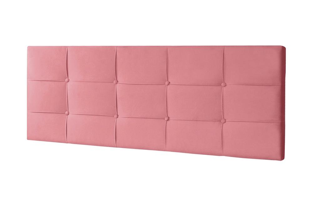 Cabeceira Painel Solteiro 0,90m Roma Suede Rosa Dal Poz Estofados