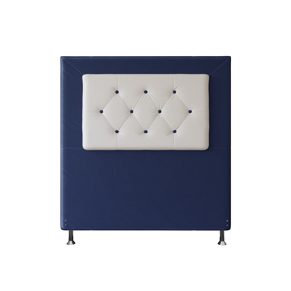 Cabeceira Solteiro 0,90m Havana Suede Azul Dal Poz Estofados