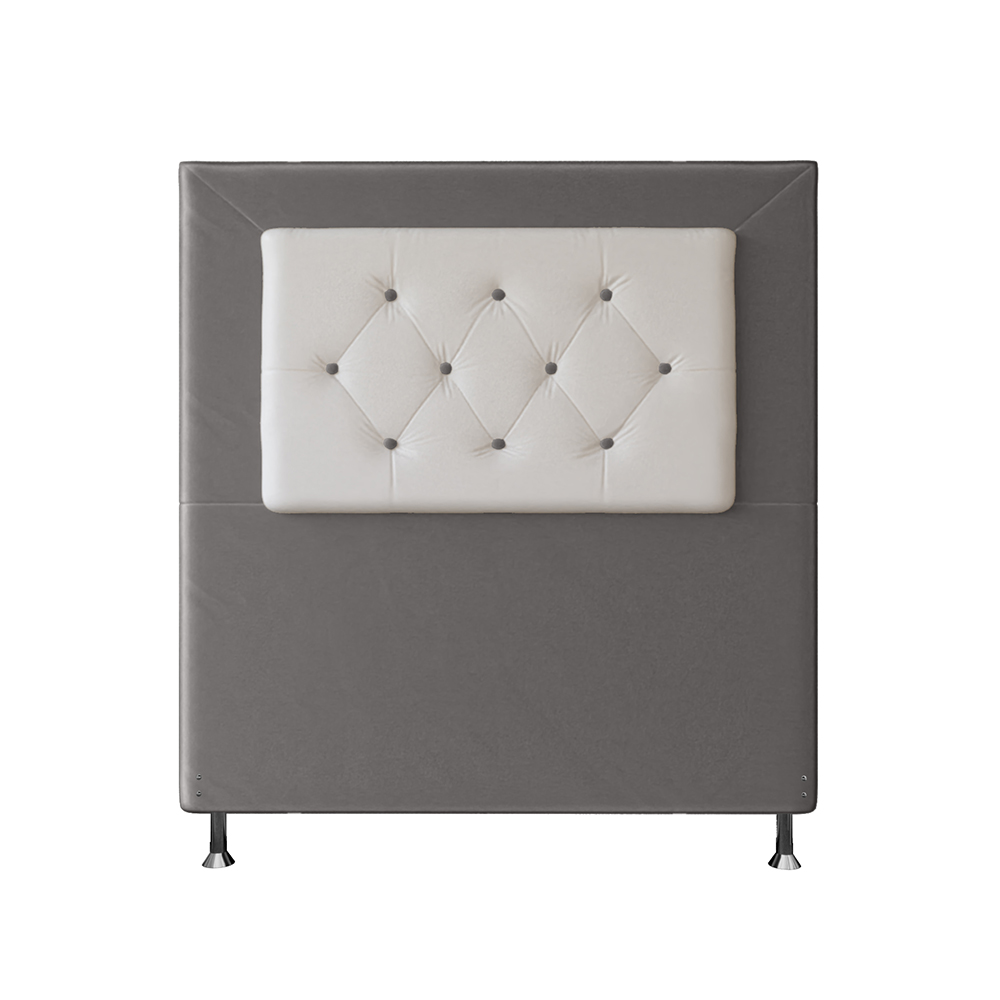 Cabeceira Solteiro 0,90m Havana Suede Cinza Dal Poz Estofados
