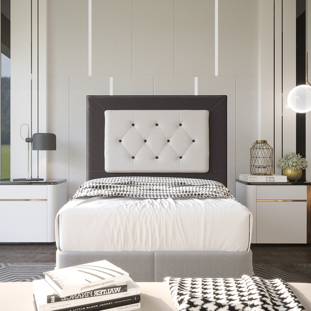 Cabeceira Solteiro 0,90m Havana Suede Marrom Dal Poz Estofados