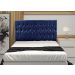 Cabeceira Solteiro 0,90m Madrid Suede Azul Marinho Dal Poz Estofados