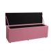 Calçadeira Baú Casal 1,40m Roma Suede Rosa Dal Poz Estofados