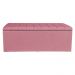 Calçadeira Baú Casal King 1,95m Londres Suede Rosa Dal Poz Estofados