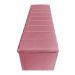 Calçadeira Baú Casal King 1,95m Londres Suede Rosa Dal Poz Estofados