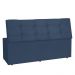 Calçadeira Baú Casal King 1,95m Roma Suede Azul Marinho Dal Poz Estofados