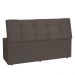 Calçadeira Baú Casal Queen 1,60m Roma Suede Marrom Dal Poz Estofados