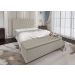 Conjunto Cabeceira Casal e Recamier Baú 1,60m Madrid Suede Bege Dal Poz Estofados