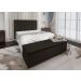 Conjunto Cabeceira Casal e Recamier Baú 1,60m Madrid Suede Marrom Dal Poz Estofados