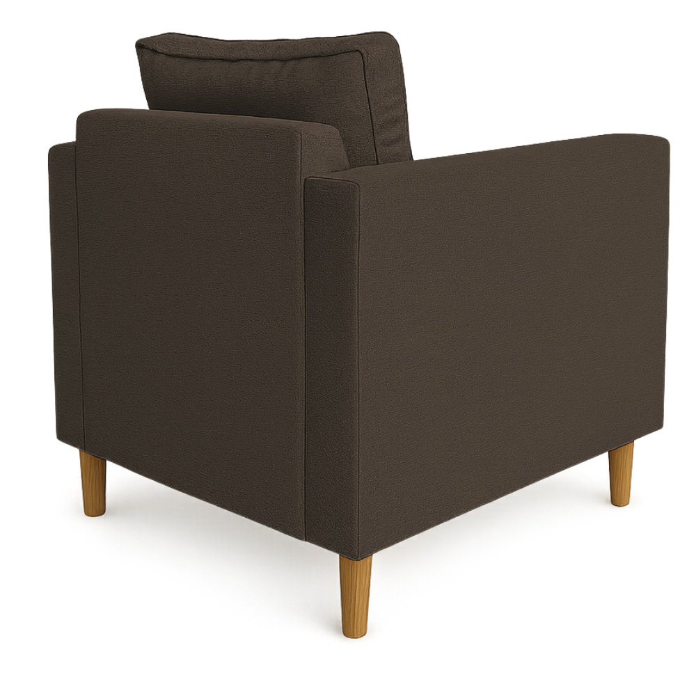 Kit 2 Poltronas Decorativa Helena Linho Marrom Dal Poz Estofados