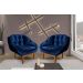 Kit 2 Poltronas Decorativa Marcela Veludo Azul Marinho Dal Poz Estofados
