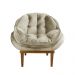 Kit 2 Poltronas Decorativa Marcela Veludo Bege Dal Poz Estofados