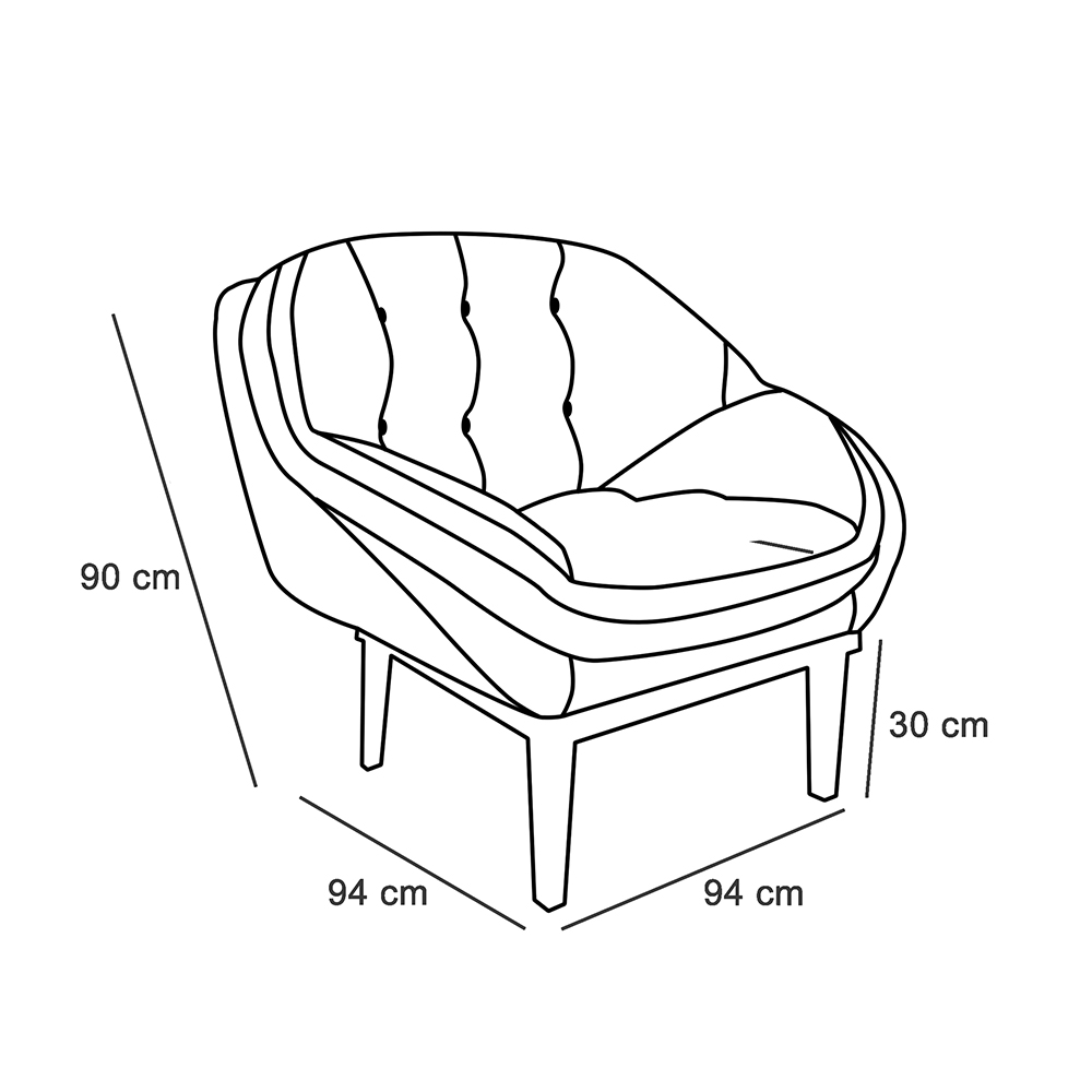 Kit 2 Poltronas Decorativa Marcela Veludo Marrom Dal Poz Estofados