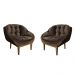 Kit 2 Poltronas Decorativa Marcela Veludo Marrom Dal Poz Estofados