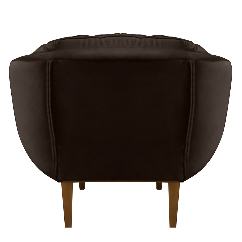 Kit 2 Poltronas Decorativa Marcela Veludo Marrom Dal Poz Estofados