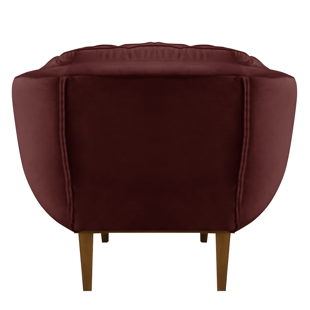 Kit 2 Poltronas Decorativa Marcela Veludo Marsala Dal Poz Estofados