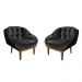 Kit 2 Poltronas Decorativa Marcela Veludo Preto Dal Poz Estofados