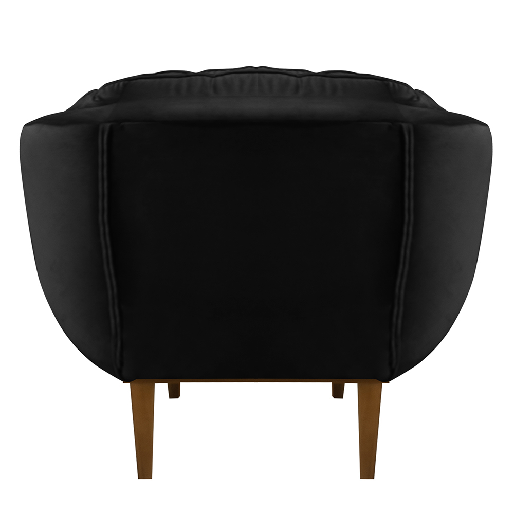 Kit 2 Poltronas Decorativa Marcela Veludo Preto Dal Poz Estofados