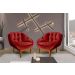 Kit 2 Poltronas Decorativa Marcela Veludo Vermelho Dal Poz Estofados