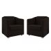 Kit 2 Poltronas Decorativa Mariana  Suede Marrom Dal Poz Estofados